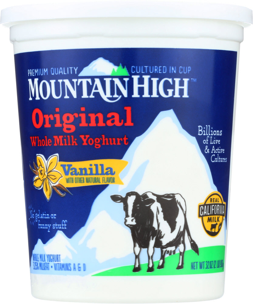 MOUNTAIN HIGH: Original Whole Milk Vanilla Yoghurt, 32 oz