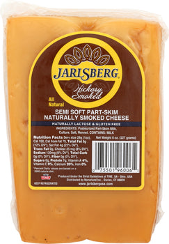 JARLSBERG: Cheese Wedge Jarlsberg Hickory, 8 oz