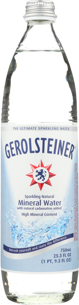 GEROLSTEINER: Sparkling Natural Mineral Water, 25.3 Oz