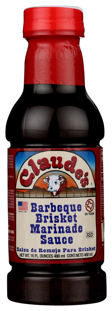 CLAUDES: Barbeque Brisket Marinade Sauce, 16 Oz