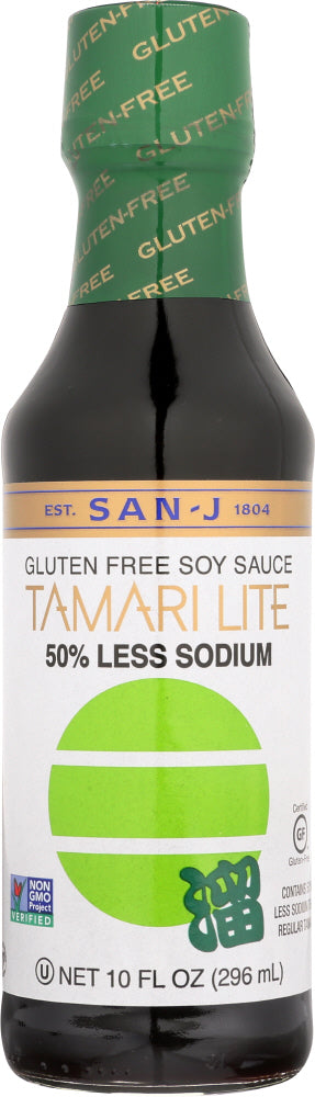 SAN J: Gluten Free Lite Tamari Sauce 50% Less Sodium, 10 oz