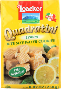 LOACKER: Quadratini Lemon Wafer Cookies, 8.82 oz