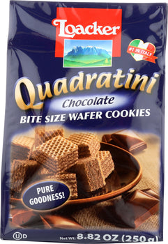 LOACKER: Quadratini Chocolate Wafer 250g, 8.82 oz