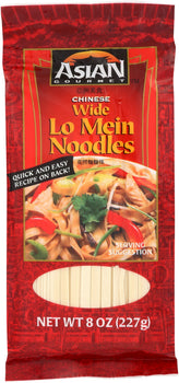 ASIAN GOURMET: Lo Mein Wide Chinese Noodles, 8 oz