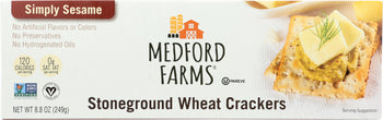 MEDFORD FARMS: Crackers Wheat Sesame, 8.8 oz