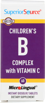 SUPERIOR SOURCE: Childrens B Complex with Vitamin C, 60 tb