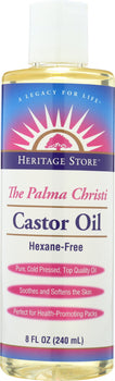 HERITAGE: Castor Oil Hexane Free, 8 oz