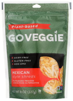 GO VEGGIE: Dairy Free Cheese Mexican Style Shreds, 8 oz