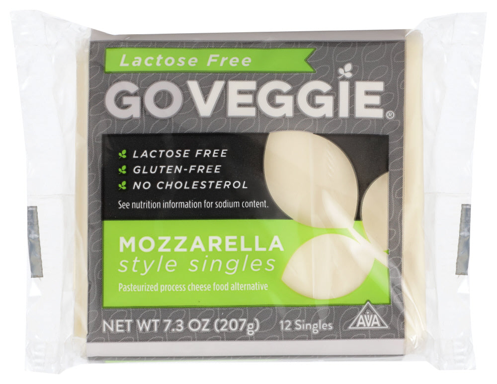 GO VEGGIE: Veggie Cheese Slice Mozarella, 7.30 oz