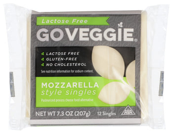 GO VEGGIE: Veggie Cheese Slice Mozarella, 7.30 oz