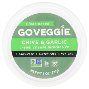 GO VEGGIE: Chive and Garlic Cream Cheese Alternative, 8 oz