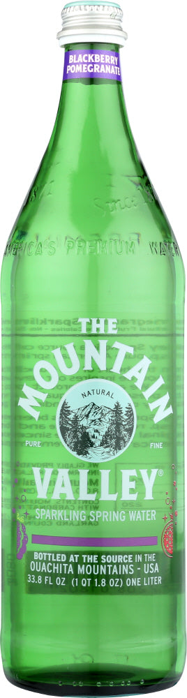 MOUNTAIN VALLEY: Water Sparkle Blackberry Pomegranate, 1 lt