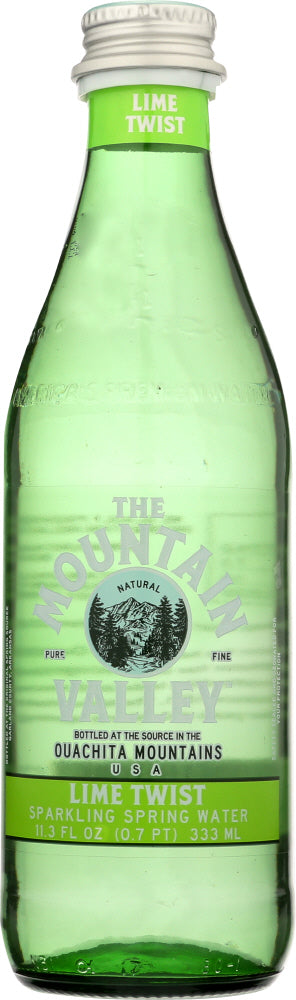 MOUNTAIN VALLEY: Sparkling Water Lime Twist Bottle, 333 ml