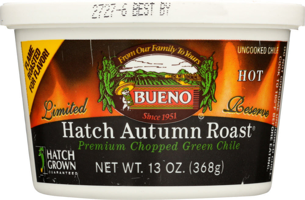 BUENO: Hatch Autumn Roast Premium Chopped Green Chile, 13 oz