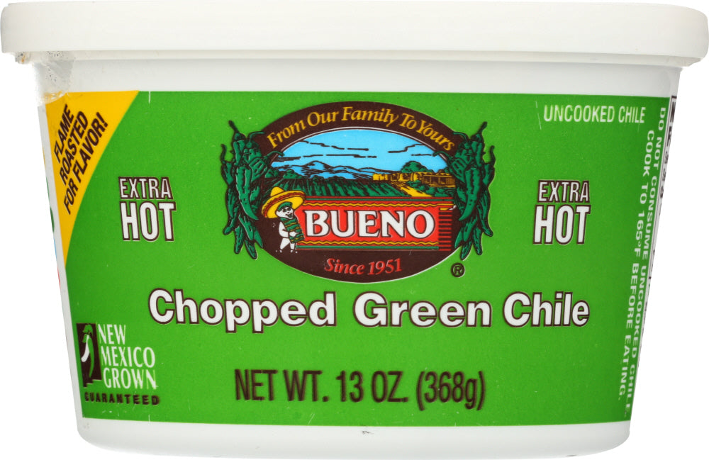 BUENO: Extra Hot Chopped Green Chile, 13 oz