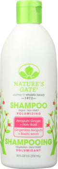 NATURES GATE: Awapuhi Ginger + Holy Basil Volumizing Shampoo, 18 oz