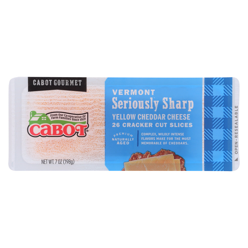 CABOT: Seriously Sharp Yellow Cheddar Cheese Cracker Cuts, 7 oz