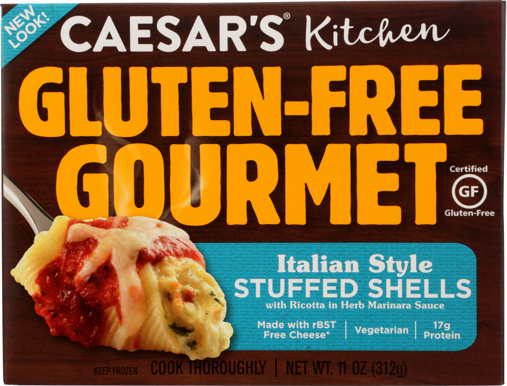 CAESAR'S: Pasta Gluten Free Stuffed Shells with Cheese in Marinara Sauce, 11 oz