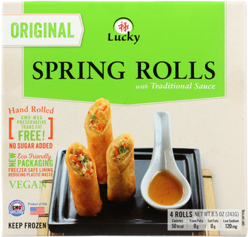 LUCKY FOODS: Original Flavor Spring Rolls, 8.5 oz