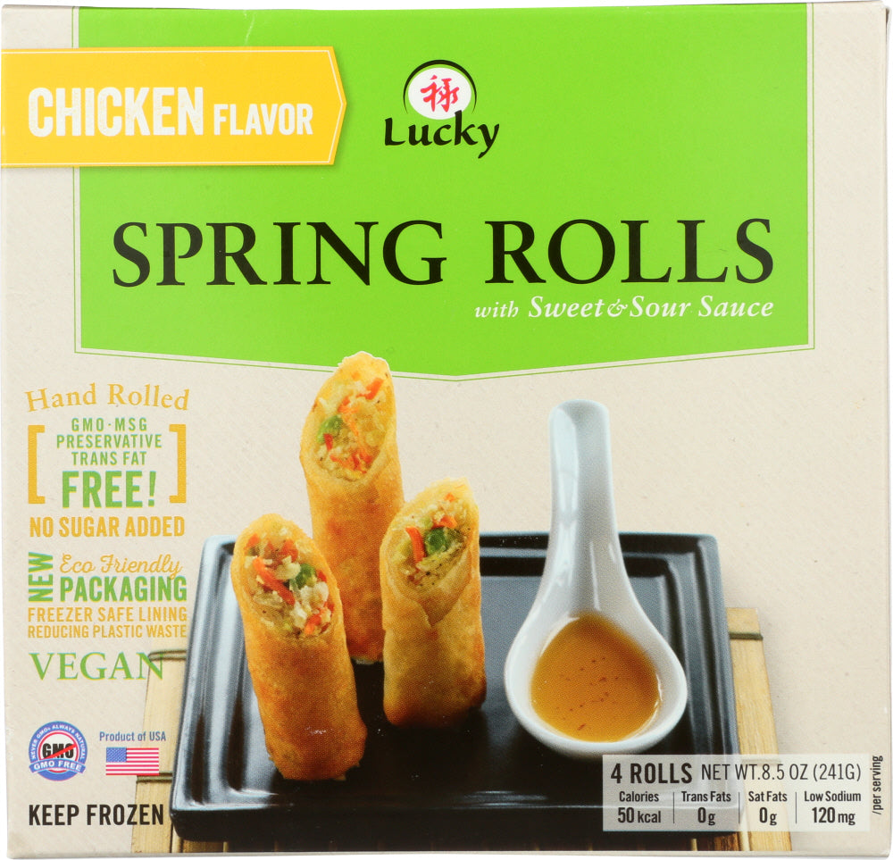 LUCKY: Chicken Flavor Spring Rolls, 8.5 oz