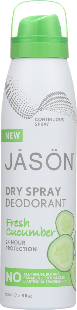 JASON: Deodorant Spray Fresh Cucumber, 3.8 oz