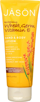 JASON: Hand & Body Lotion Wheat Germ Vitamin E, 8 oz