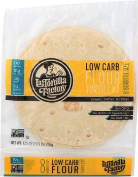 LA TORTILLA FACTORY: Low Carb Flour Tortillas, 17.5 oz