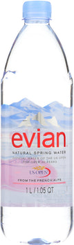 EVIAN: Natural Spring Water PET Loose, 1 lt