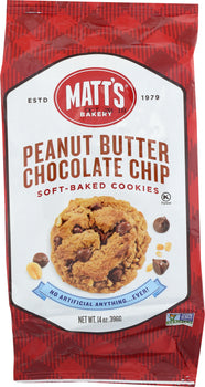 MATTS COOKIES: Cookies Chocolate Peanut Butter, 14 oz