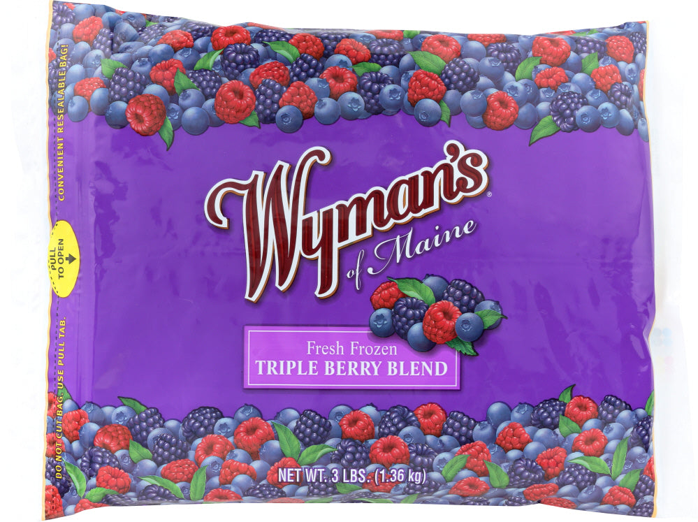 WYMANS: Fresh Frozen Triple Berry Blend, 3 lb