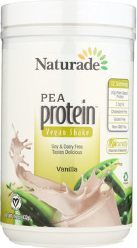 NATURADE: Pea Protein Vegan Shake Vanilla, 15.66 Oz