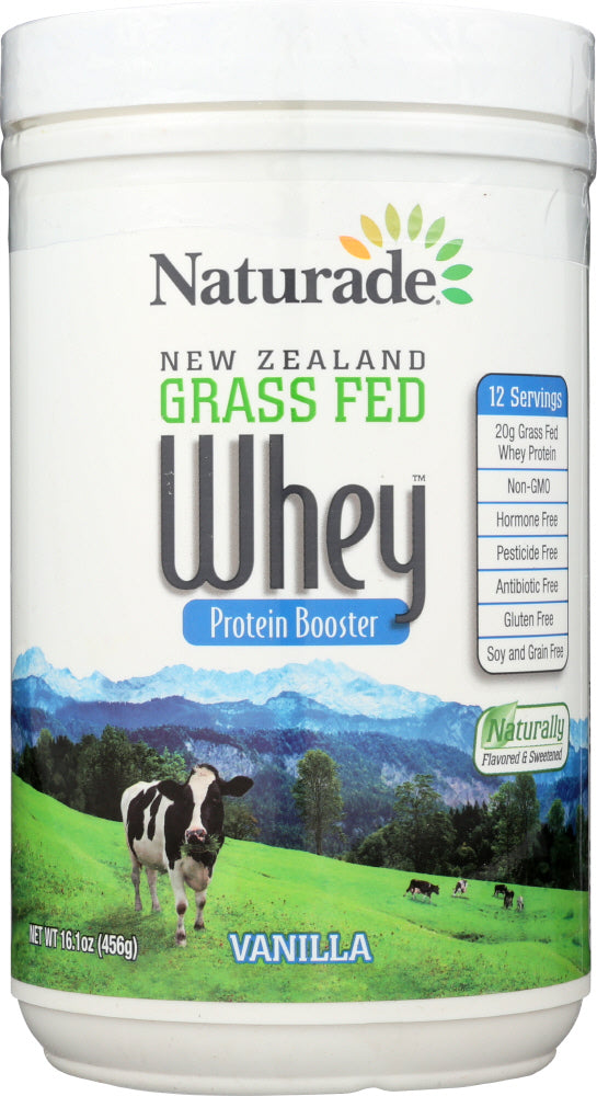 NATURADE: New Zealand Grass Fed Whey Vanilla, 16.1 oz