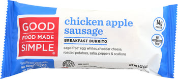 GOOD FOOD MADE SIMPLE: Chicken Apple Sausage Egg White Breakfast Burrito, 5 oz