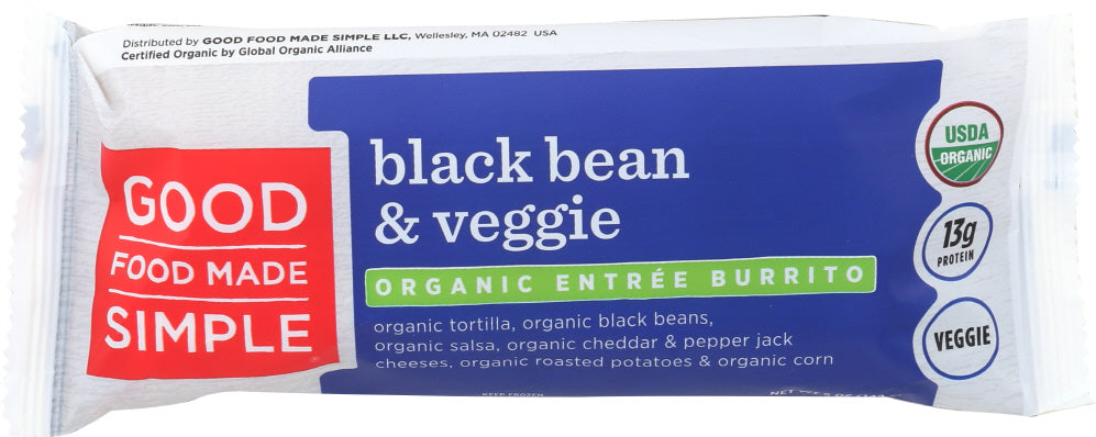 GOOD FOOD MADE SIMPLE: Burrito Black Bean & Veggie Entree, 5 oz