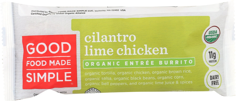 GOOD FOOD MADE SIMPLE: Burrito Cilantro Lime Chicken Entree, 5 oz