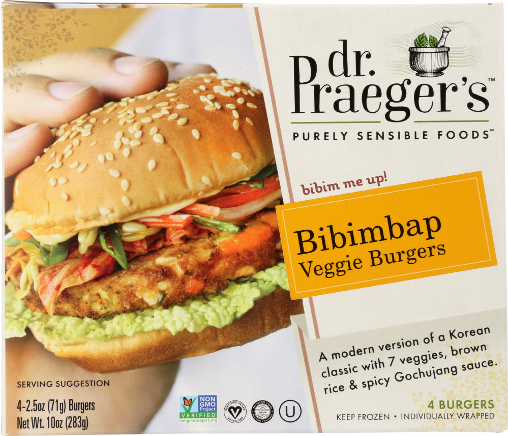 DR PRAEGER: Bibimbap Veggie Burgers, 10 oz