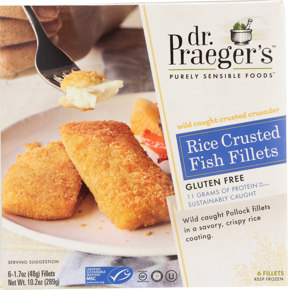 DR PRAEGER: Rice Crusted Fish Fillets, 10.20 oz