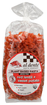 AL DENTE: Red Lentil Sweet Potato Plant Based Pasta, 8 oz