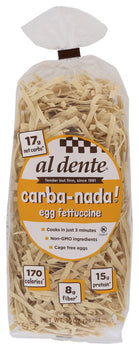 AL DENTE: Carba-Nada Egg Fettuccine Noodles, 10 Oz