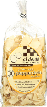 AL DENTE: Pappardelle Pasta Noodles Golden Egg, 12 oz