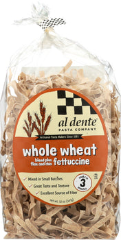 AL DENTE: Pasta Whole Wheat Fettuccine, 12 oz