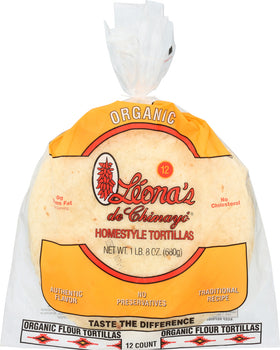 LEONAS DE CHINAYO: Organic Homestyle Tortillas, 24 oz