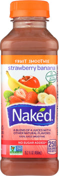 NAKED: Juice Strawberry Banana Pure Fruit 100% Juice Smoothie, 15.2 oz