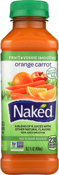 NAKED JUICE: Fruit and Veggie Smoothie Orange Carrot, 15.20 oz