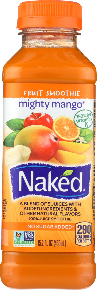 NAKED: Juice Mighty Mango Pure Fruit 100% Juice Smoothie, 15.2 oz