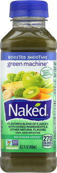 NAKED: Green Machine All Natural Fruit + Boosts Juice Smoothie, 15.2 Oz