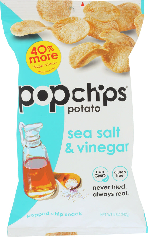 POPCHIPS: Chip Sea Salt & Vinegar, 5 oz