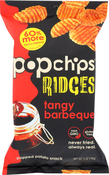 POPCHIPS: Chip Ridges Tangy Barbeque, 5 oz