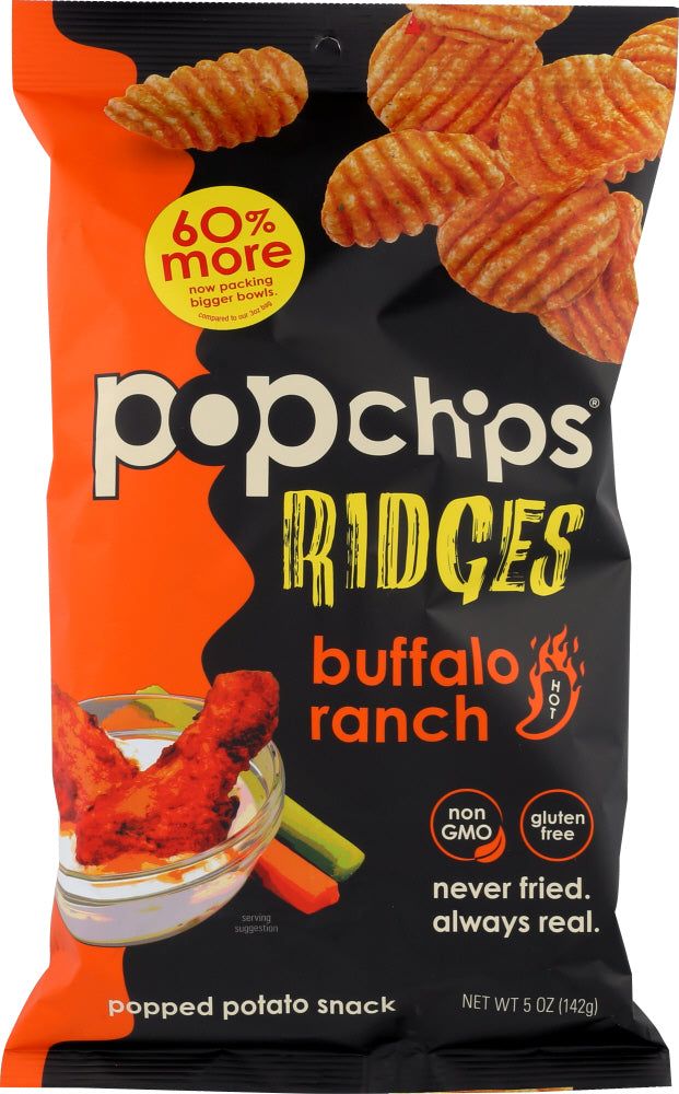 POPCHIPS: Chip Ridges Buffalo Ranch, 5 oz