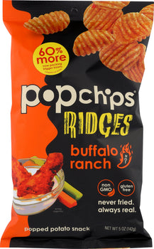 POPCHIPS: Chip Ridges Buffalo Ranch, 5 oz